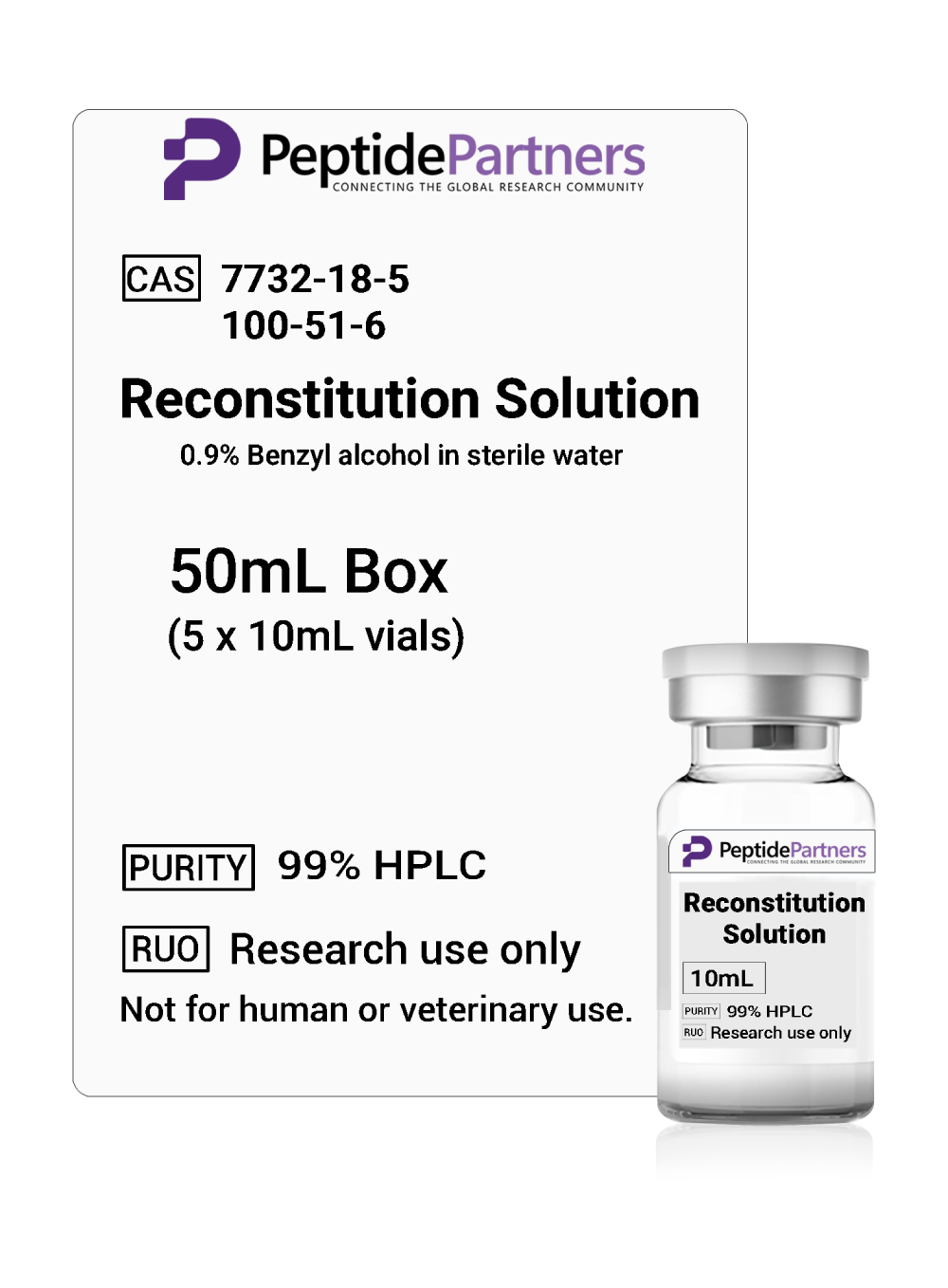 Reconstitution Solution (BAC, 5 x 10mL vials)