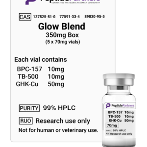 GLOW Blend: BPC-157/TB-500/GHK-Cu (2 x 70mg vials)